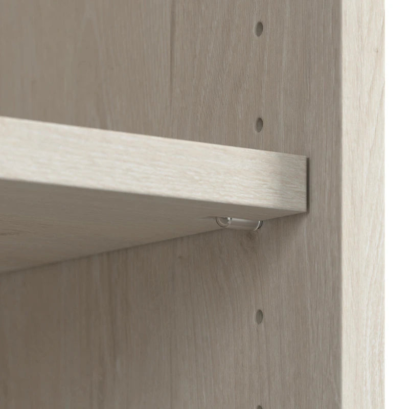 Meuble TV de ferme 165 cm Chêne blanc lin Vitrine Tiroirs