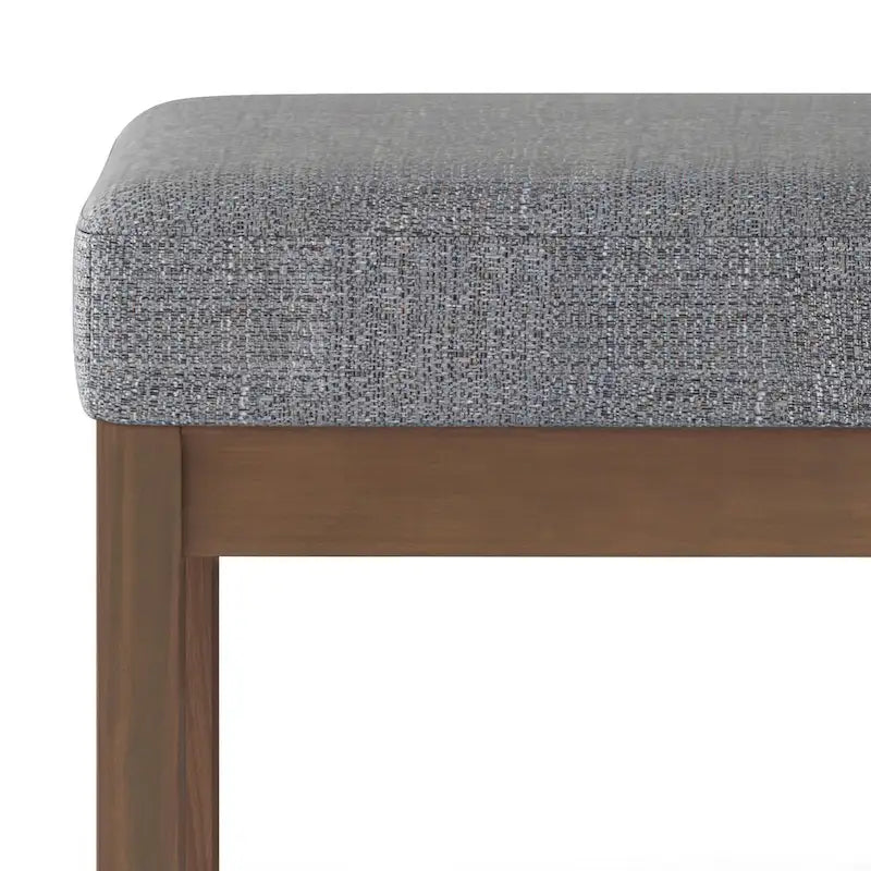 Banc Ottoman Rectangulaire en Similicuir de 66 cm avec Cadre en Bois Massif