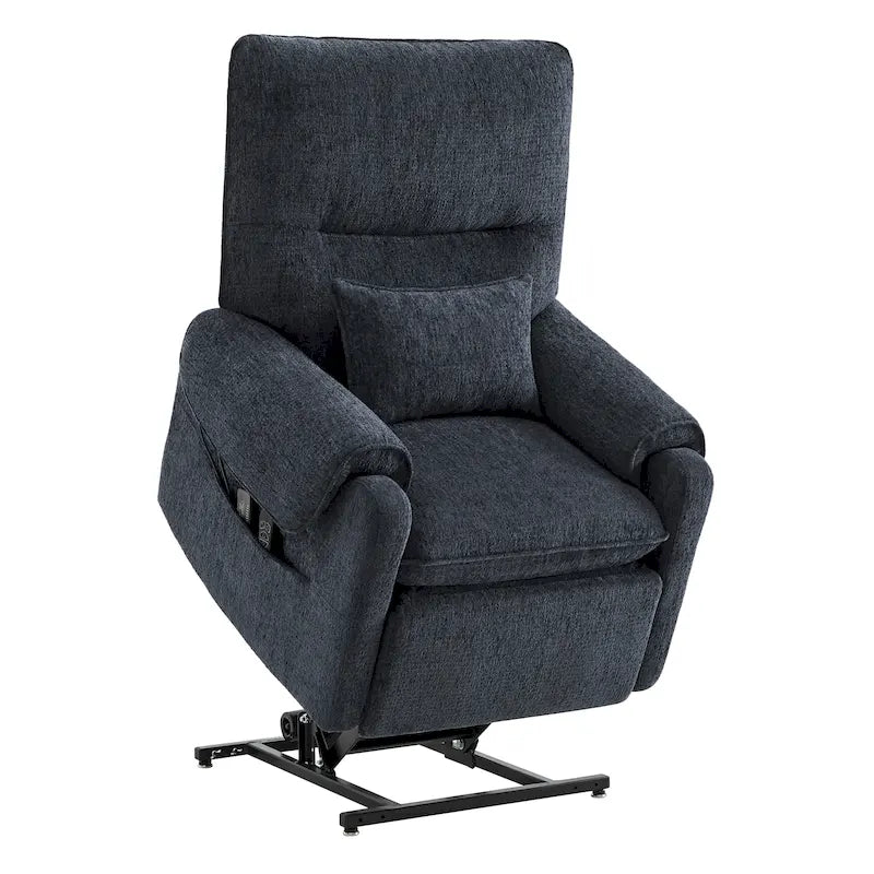 Fauteuil inclinable releveur électrique à positions infinies, chauffant et massant en chenille, pour personnes âgées