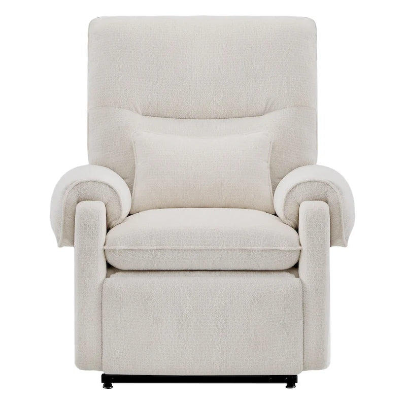 Fauteuil inclinable releveur électrique à positions infinies, chauffant et massant en chenille, pour personnes âgées