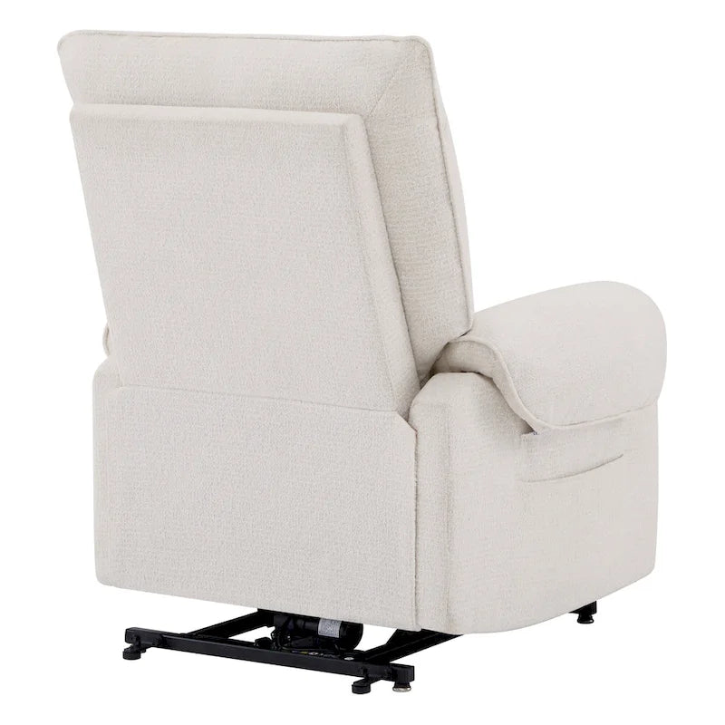 Fauteuil inclinable releveur électrique à positions infinies, chauffant et massant en chenille, pour personnes âgées