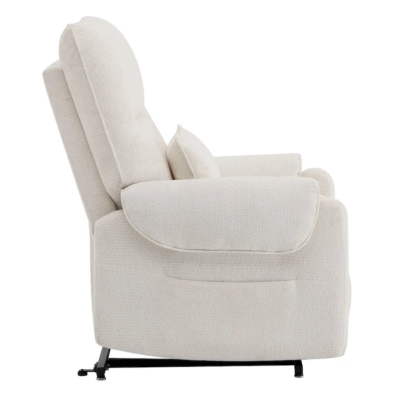 Fauteuil inclinable releveur électrique à positions infinies, chauffant et massant en chenille, pour personnes âgées