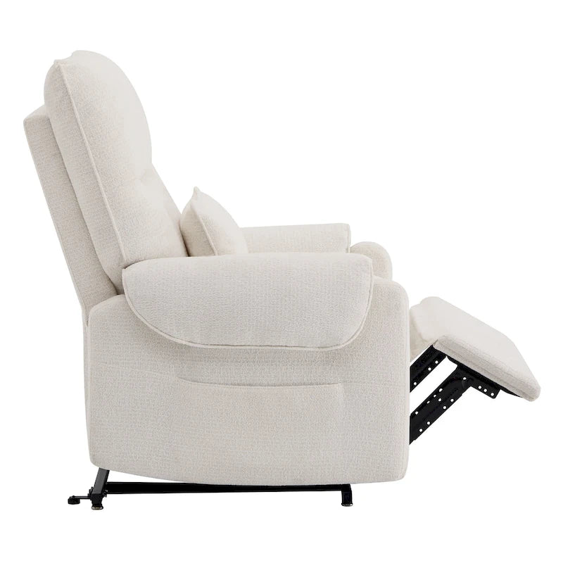 Fauteuil inclinable releveur électrique à positions infinies, chauffant et massant en chenille, pour personnes âgées