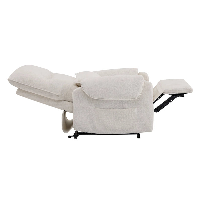 Fauteuil inclinable releveur électrique à positions infinies, chauffant et massant en chenille, pour personnes âgées