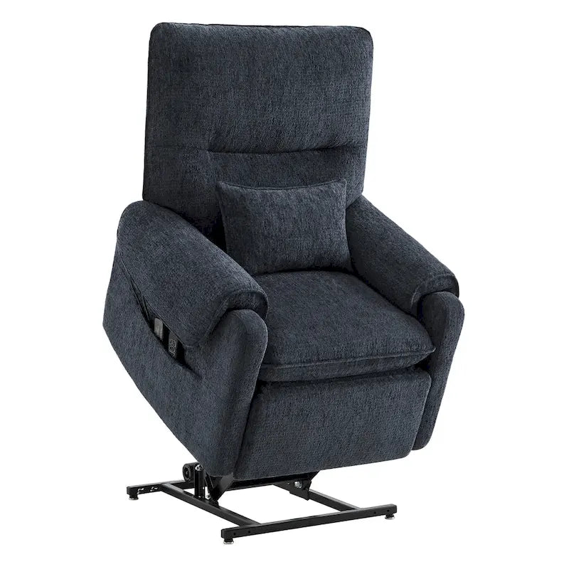 Fauteuil inclinable releveur électrique à positions infinies, chauffant et massant en chenille, pour personnes âgées