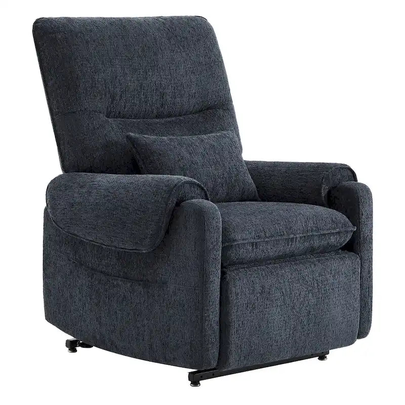 Fauteuil inclinable releveur électrique à positions infinies, chauffant et massant en chenille, pour personnes âgées