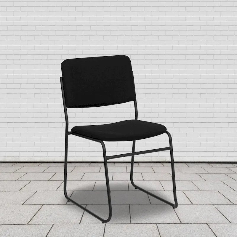 Lot de 5 chaises empilables haute densité avec structure en acier et assise rembourrée