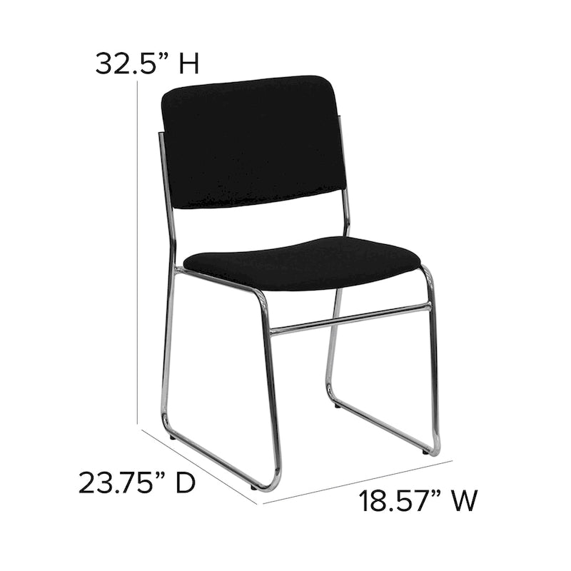 Lot de 5 chaises empilables haute densité avec structure en acier et assise rembourrée