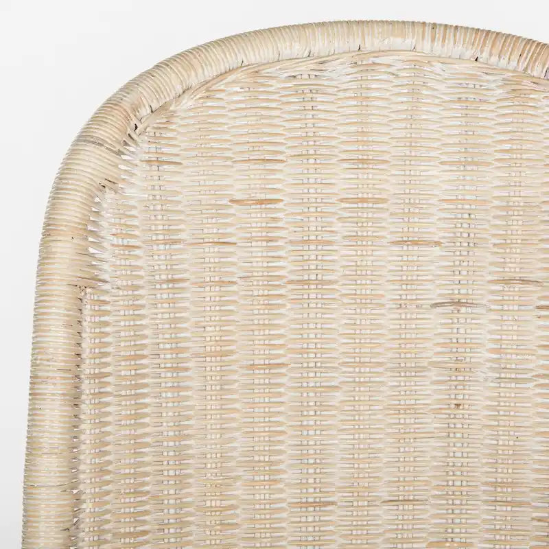 Chaise d'appoint en osier courbé S, style Panton, tissage géométrique - Lot de 2