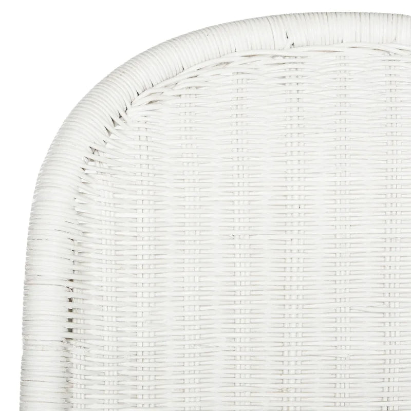 Chaise d'appoint en osier courbé S, style Panton, tissage géométrique - Lot de 2