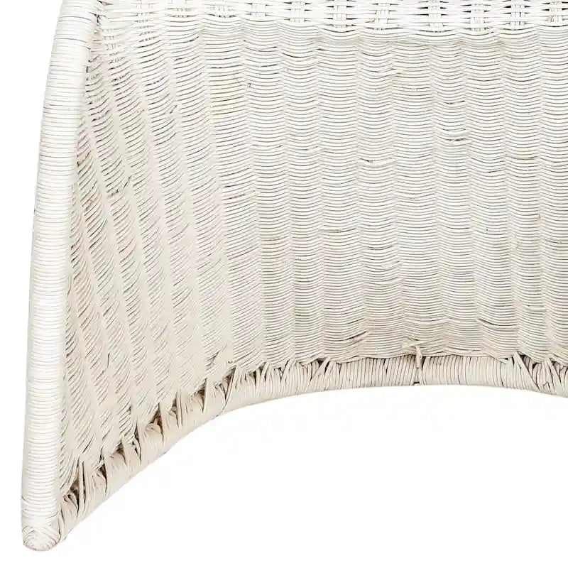 Chaise d'appoint en osier courbé S, style Panton, tissage géométrique - Lot de 2