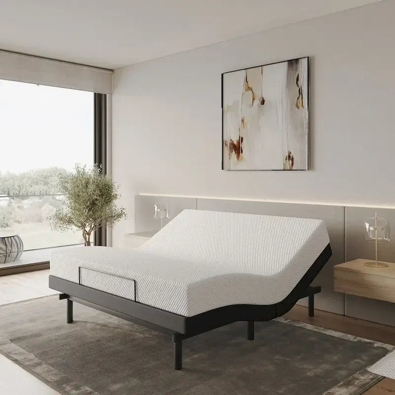 Nestl Adjustable Massaging Bed Frame Base with Wireless Remote