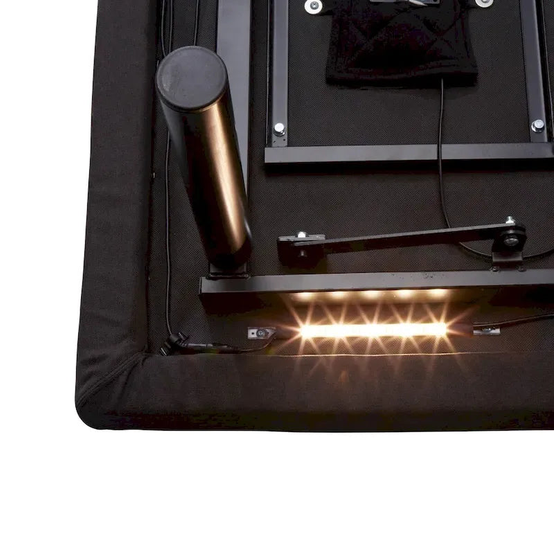 Cadre de lit de massage réglable avec télécommande sans fil, lumière LED et port USB